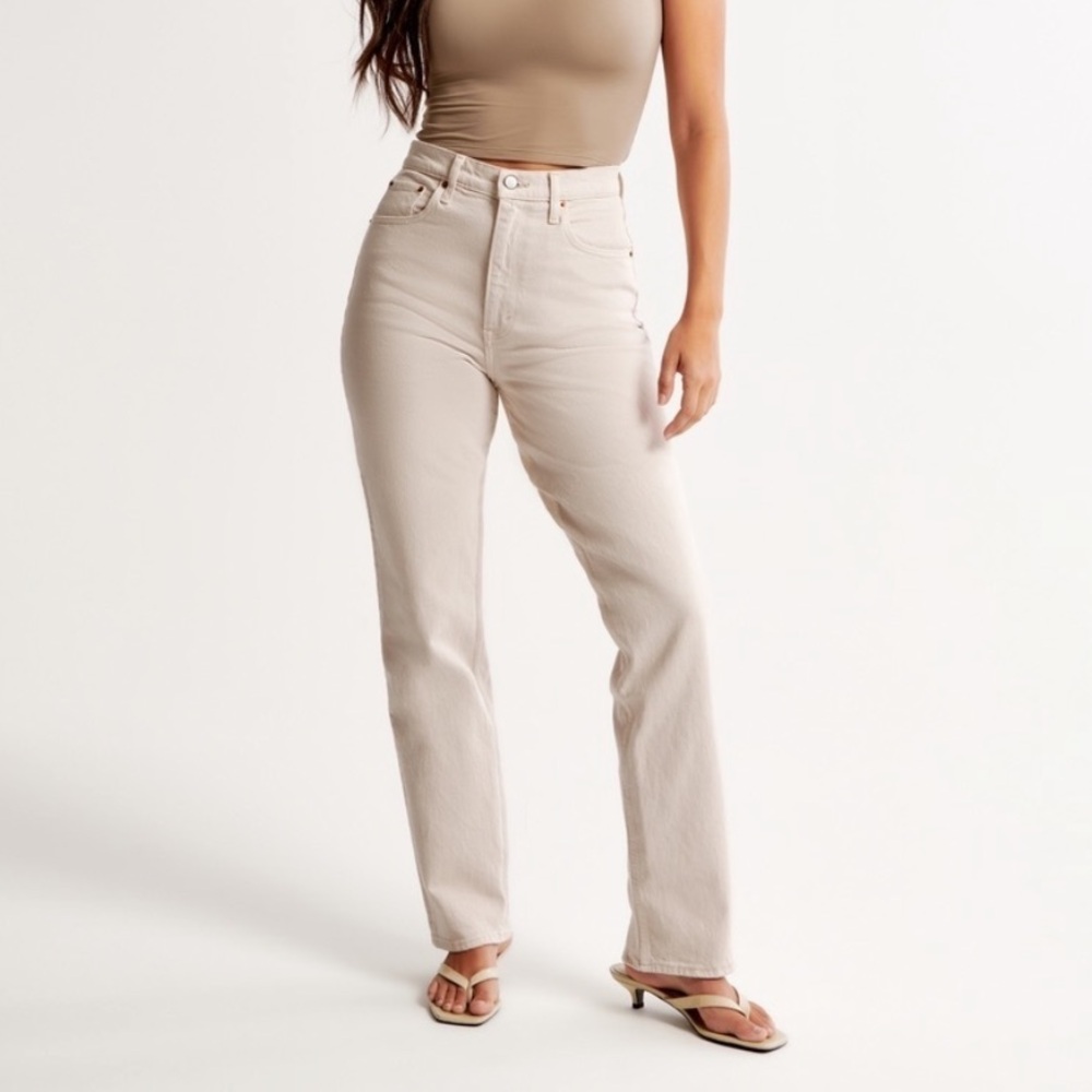 Abercrombie Curve Love High Rise 90s Straight Jean